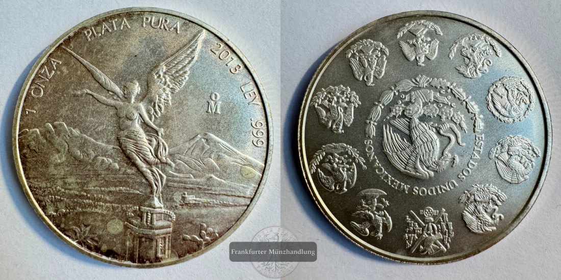  Mexico 1 Onza Libertad Plata Pura 2013 (2000-24) FM-Frankfurt KM#639 Feinsilber: 31,06g   