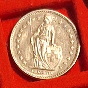  Schweiz 2 Franken 1960 Münze außer Kurs Gewicht 10g 835er = 8.35g Silber fein   