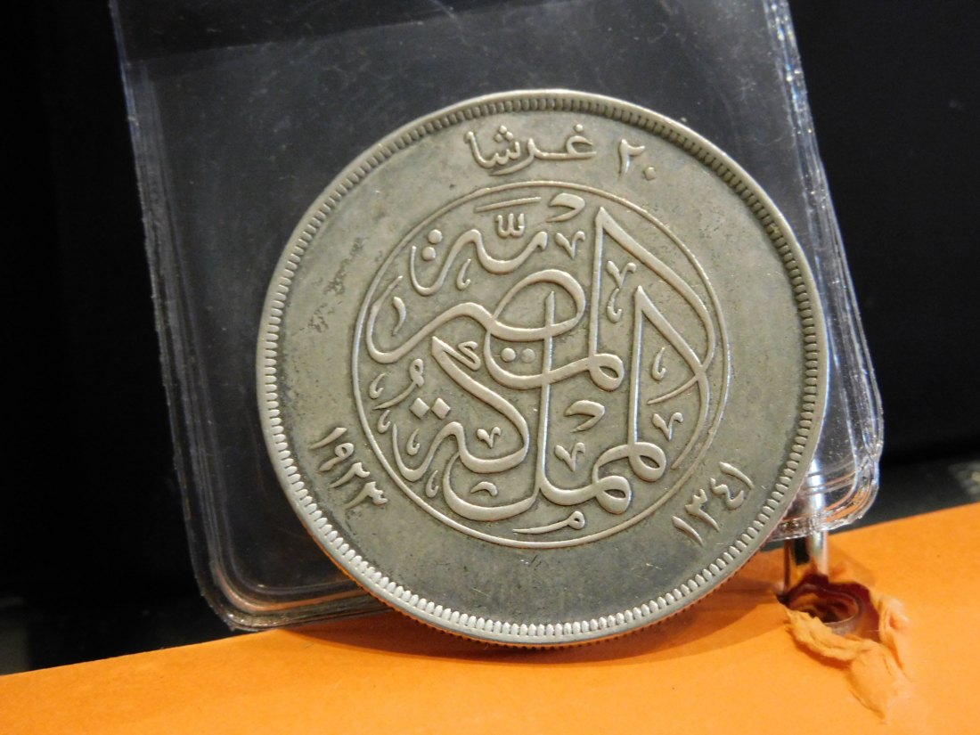  EGYPT 20 QIRSH [PIASTRES] 1923.GRADE-PLEASE SEE PHOTOS.   