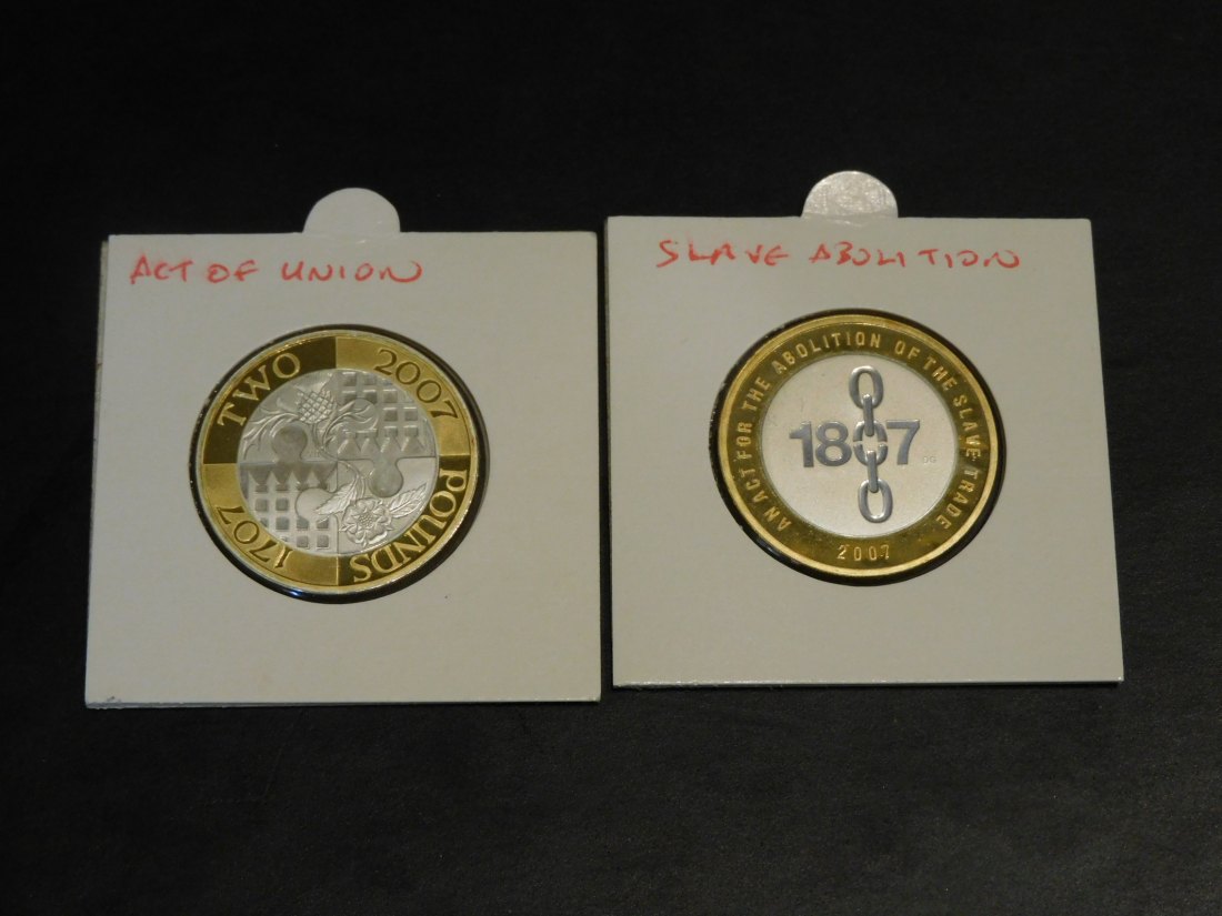 UNITED KINGDOM 2X 2 POUNDS 2007.GRADE-PLEASE SEE PHOTOS.