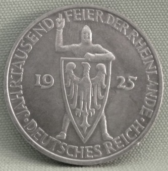  Weimar, 3 Reichsmark 1925 D, J 321   