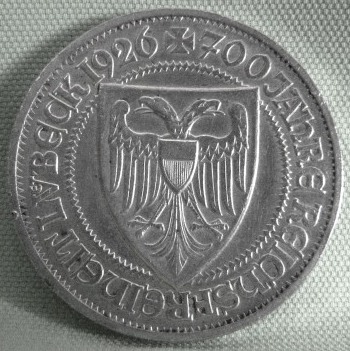  Weimar 3 Reichsmark 1926 A, J 323   