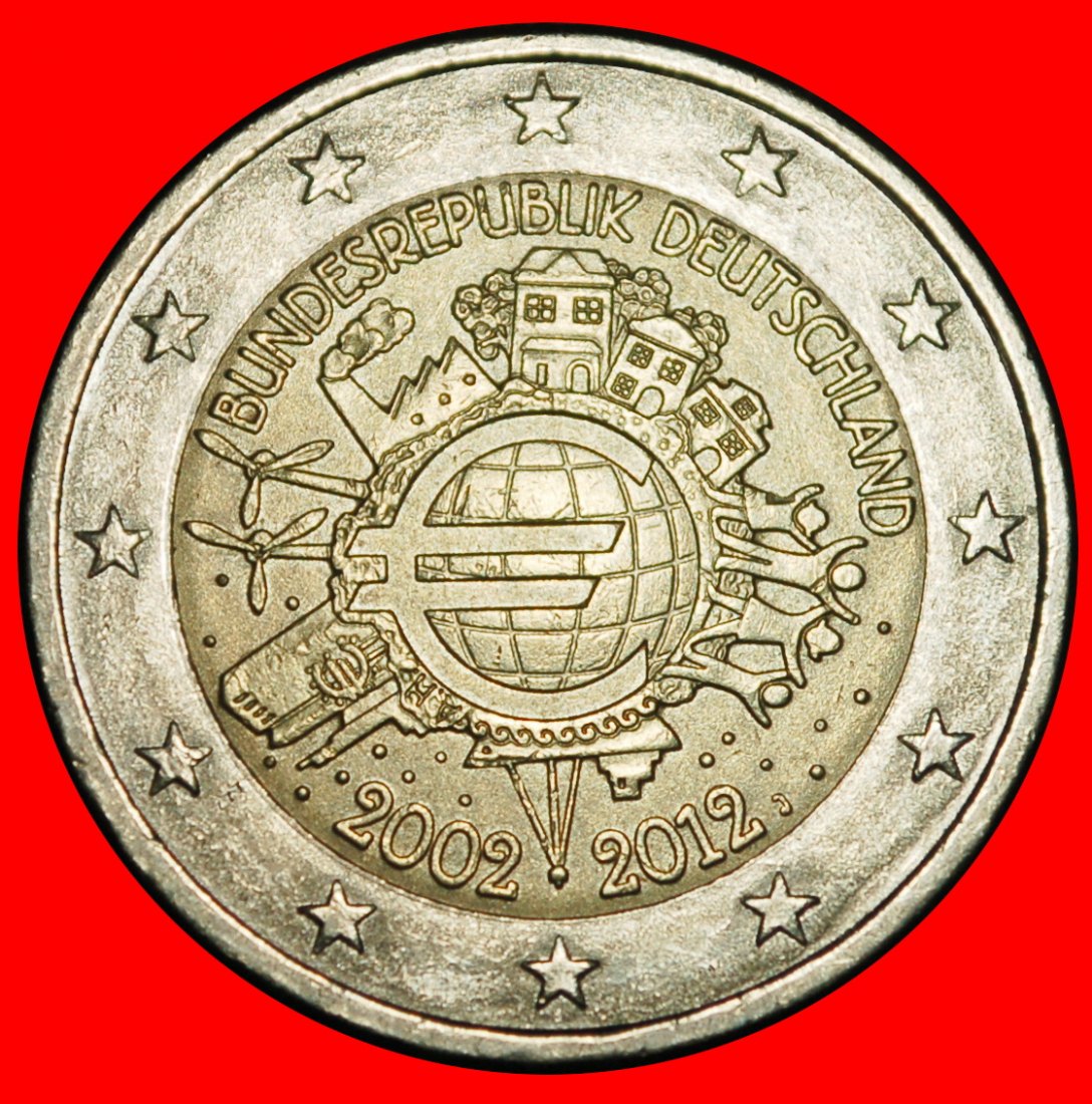  Ⰿ SHIP AUSTRIA:GERMANY★2 EURO 2002-2012J HAMBURG★NON-PHALLIC 2008-2025★DIE I★LOW START ★ NO RESERVE!   