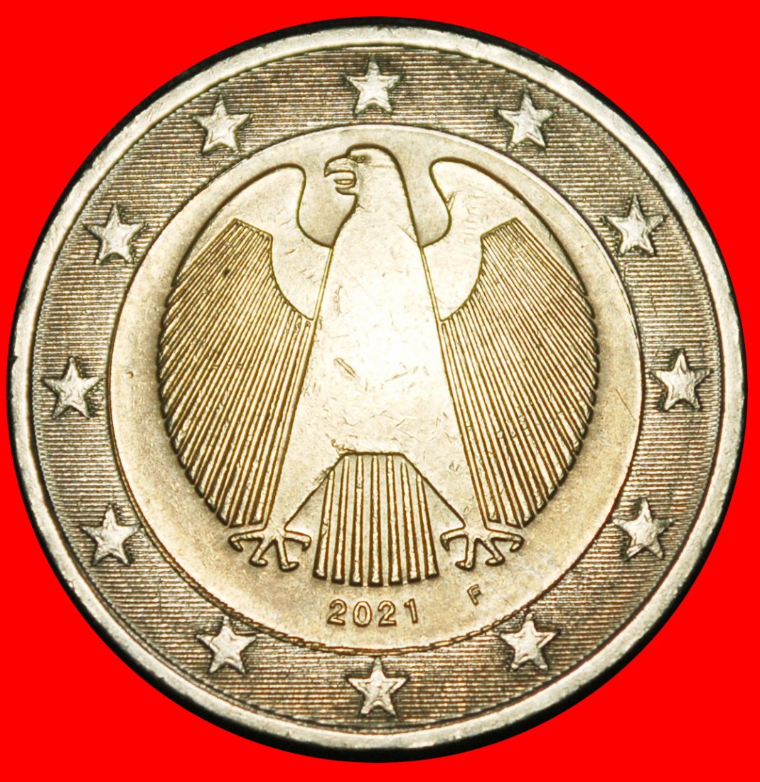 Ⰿ NON-PHALLIC (2008-2025): GERMANY ★ 2 EUROS 2021F BADEN-WUERTTEMBERG! DIE I★LOW START ★ NO RESERVE!