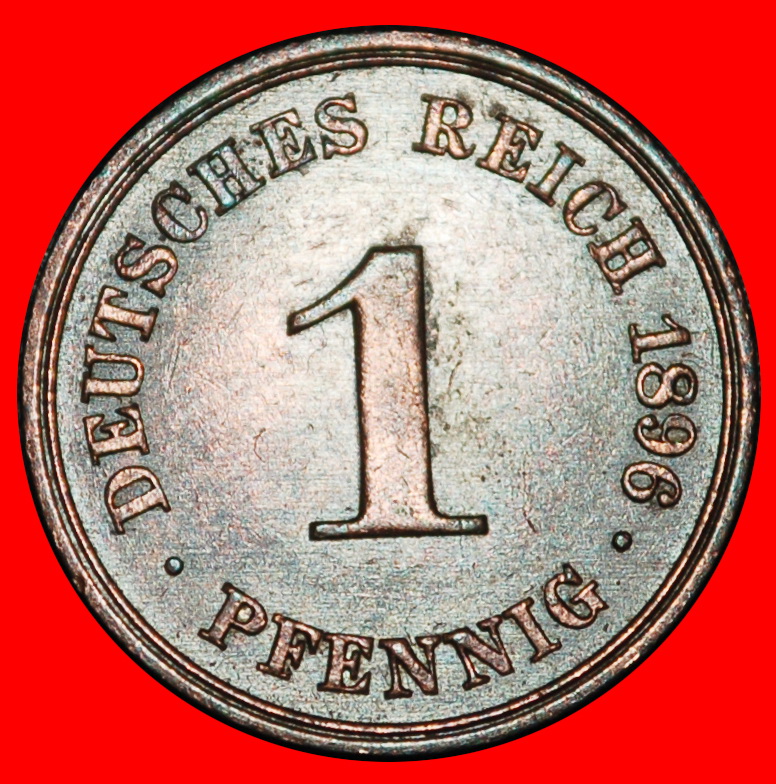  Ⰿ EAGLE (1890-1916): GERMANY★1 PFENNIG 1896A PRUSSIA! WILLIAM II (1888-1918)★LOW START ★ NO RESERVE!   