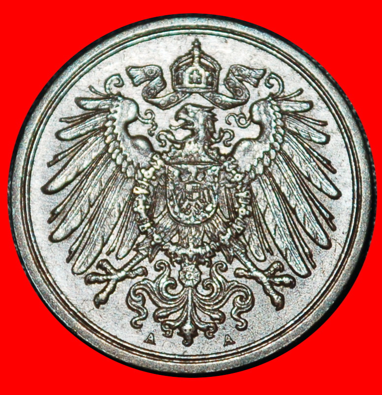  Ⰿ EAGLE (1890-1916): GERMANY★1 PFENNIG 1896A PRUSSIA! WILLIAM II (1888-1918)★LOW START ★ NO RESERVE!   