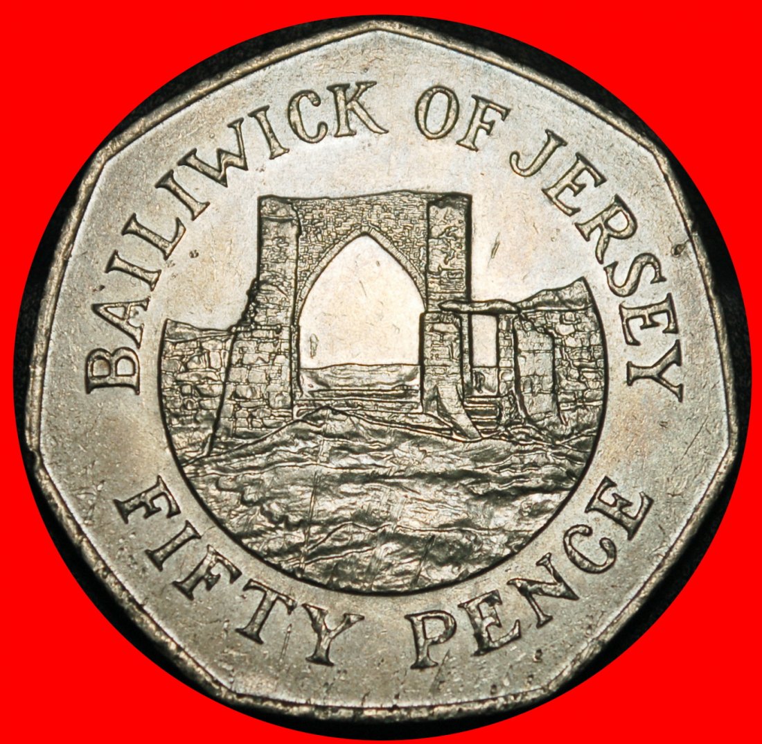  Ⰿ GREAT BRITAIN (1983-2016): JERSEY ★ 50 PENCE 1990! ELIZABETH II (1953-2022)★LOW START★ NO RESERVE!   