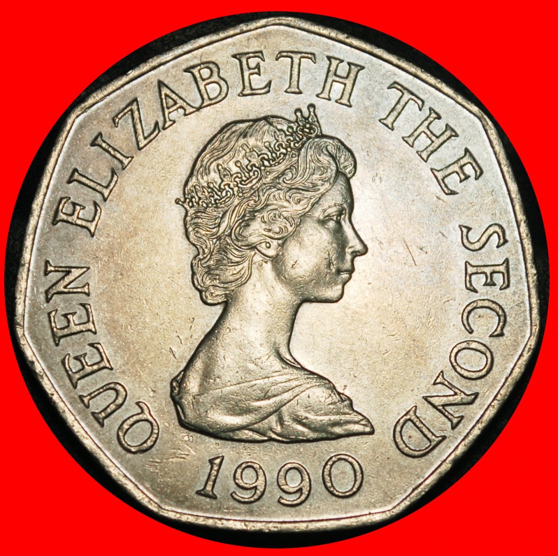  Ⰿ GREAT BRITAIN (1983-2016): JERSEY ★ 50 PENCE 1990! ELIZABETH II (1953-2022)★LOW START★ NO RESERVE!   
