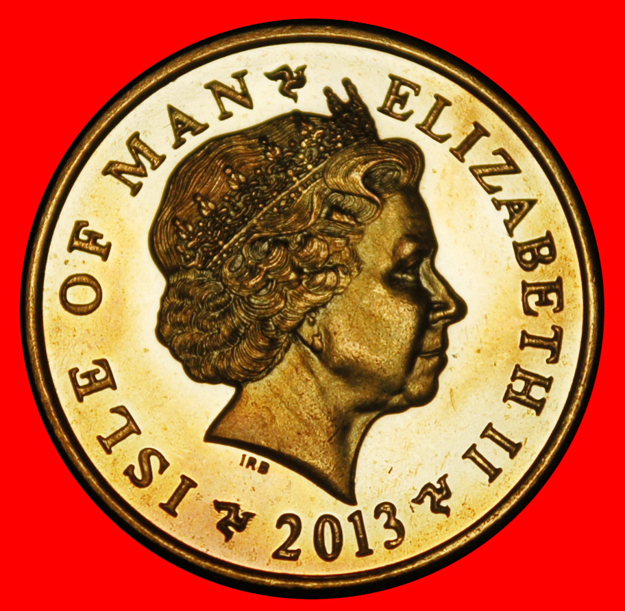  Ⰿ GREAT BRITAIN (2004-2016): ISLE OF MAN★1 PENNY 2013BA CROSS UNC MINT LUSTRE★LOW START★ NO RESERVE!   