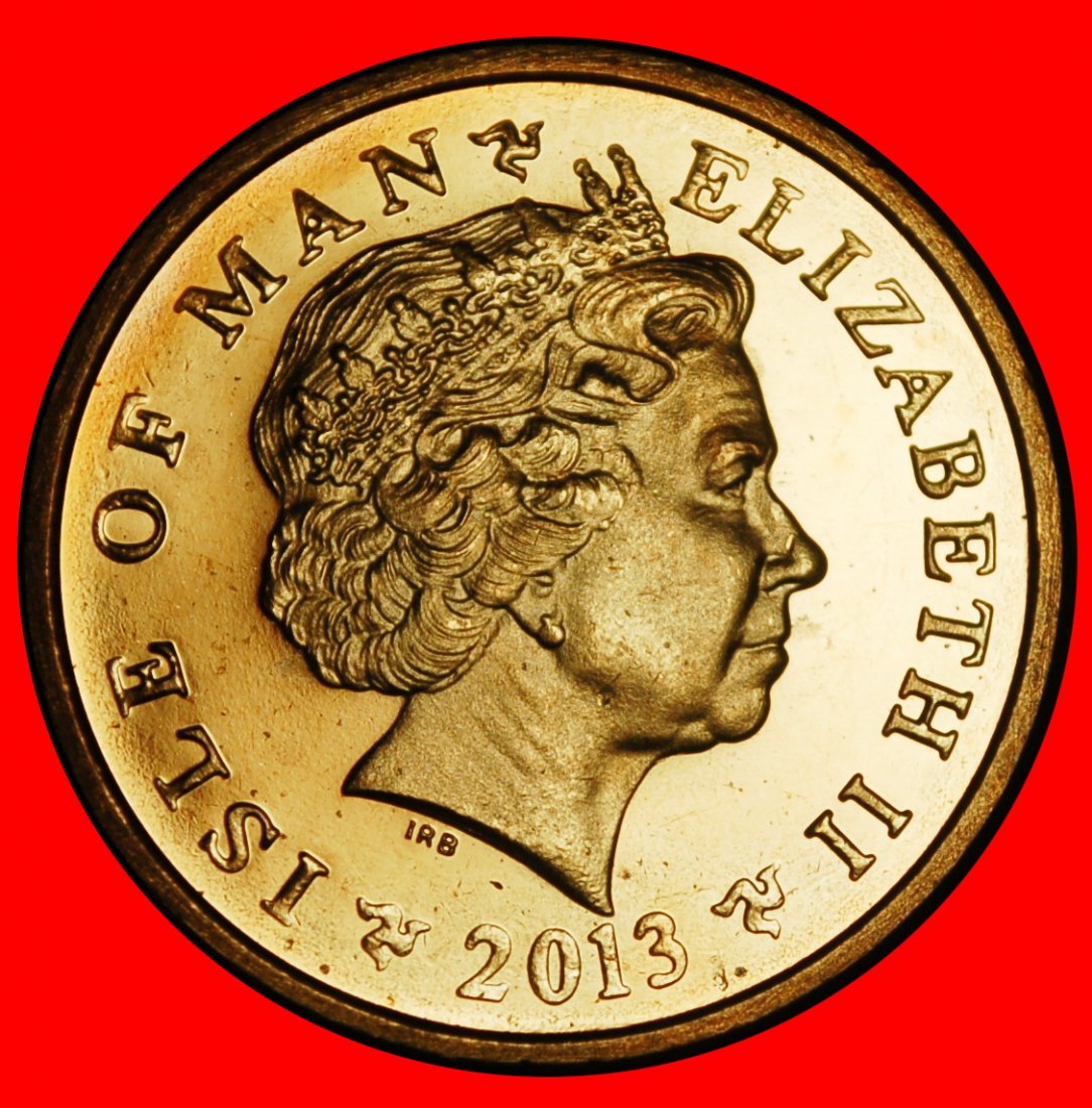  Ⰿ GREAT BRITAIN (2004-2016): ISLE OF MAN★2 PENCE 2013AA SHIP UNC MINT LUSTRE★LOW START★ NO RESERVE!   