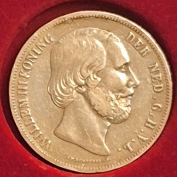  Niederlande 2-1/2 Gulden, 1862 Willem III König der Niederlande 25g 945er Silber fein=23,625g (3)   