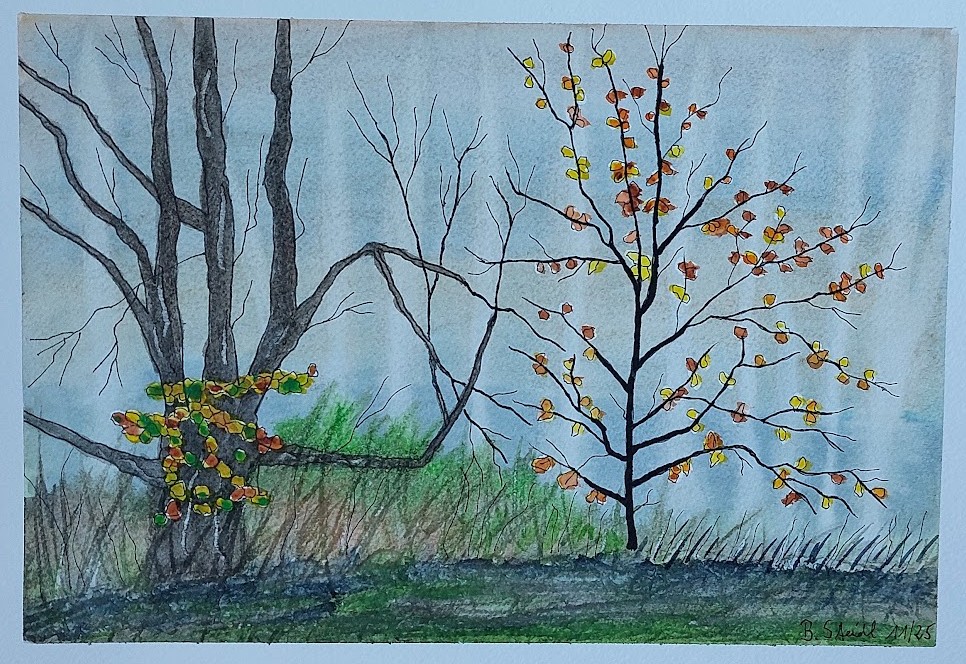  0001-AQUARELLBILD-0026 / Herbstwald (1) / FORMAT A4 (21x29,7cm) / 11/2025 / CANSON   