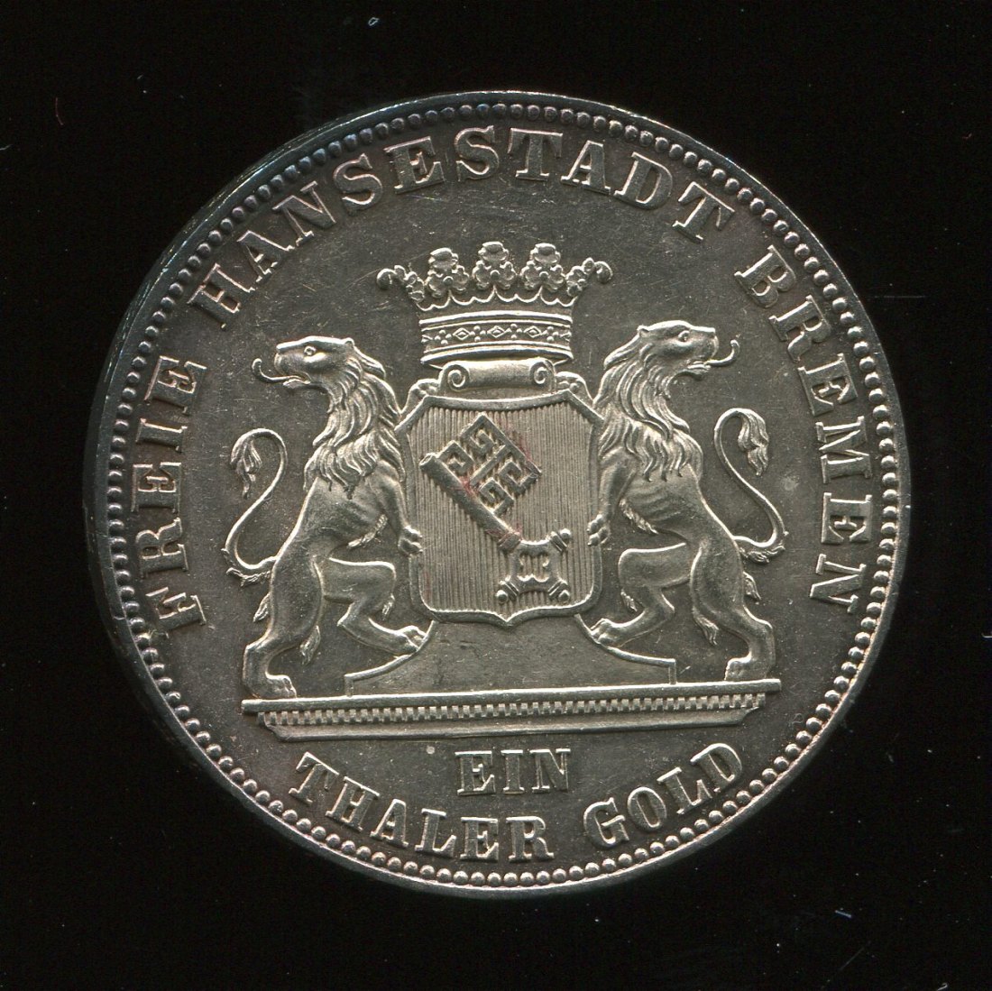  Bremen 1 Taler Gold Gedenkmünze in Silber Befreiung Deutschlands 1863   