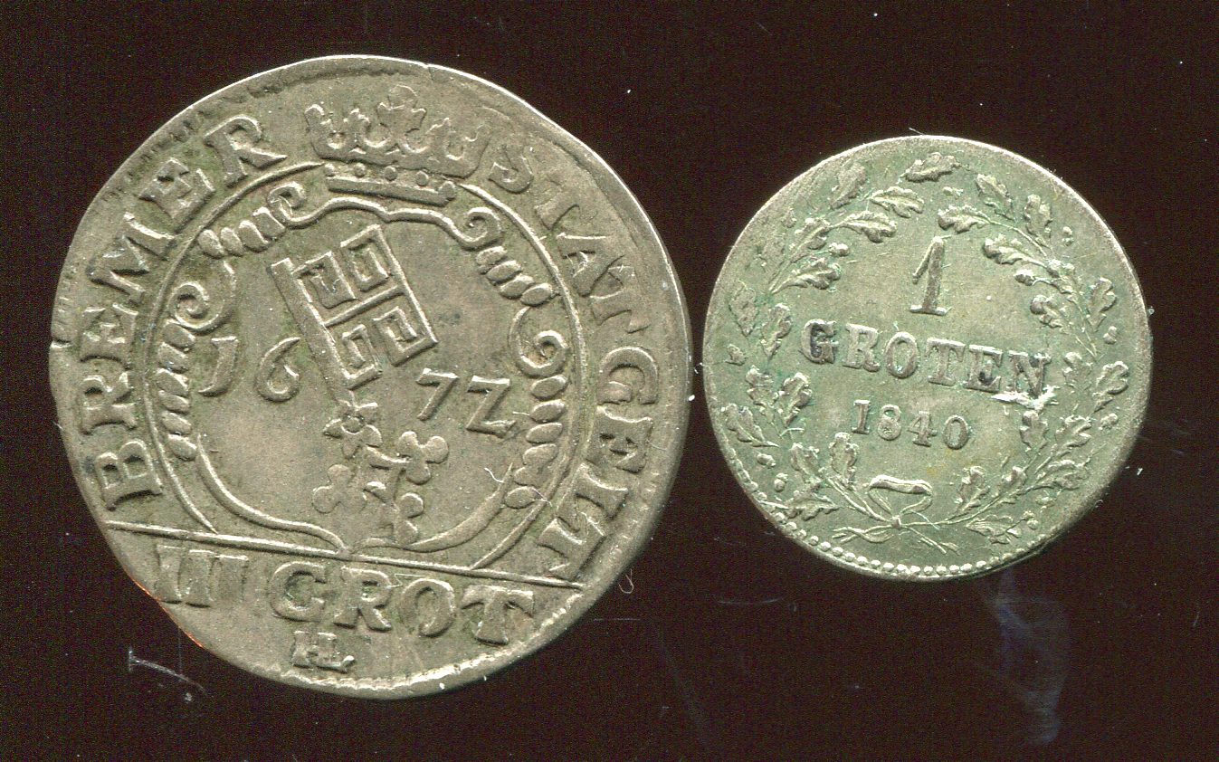  Bremen 3 + 1 Grote von 1677/1840   