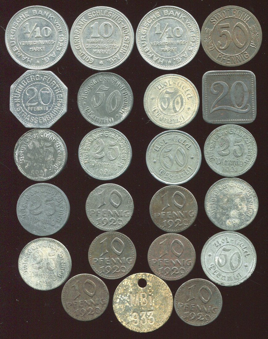  23x Notgeld meist aus Bremen aber auch andere Städte   