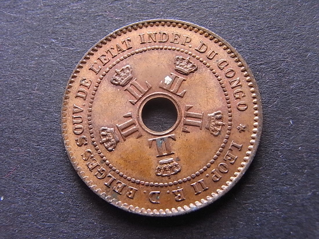  Belgisch Kongo 2 Cent 1888 stgl   