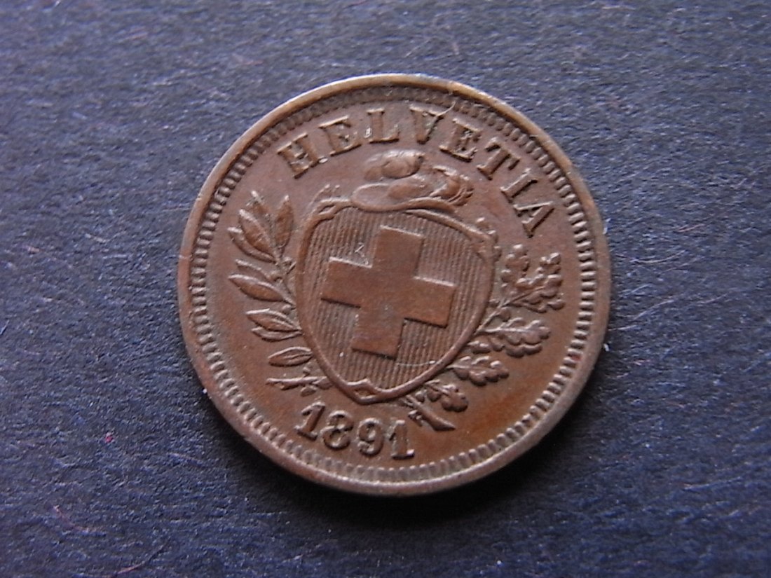  Schweiz 1 Rappen 1891 unc   