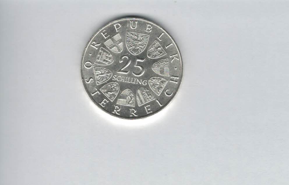  25 Schilling 1967 Maria Theresia silber 10,4g fein Österreich 2. Rep Spittalgold9800 (4588/13)   