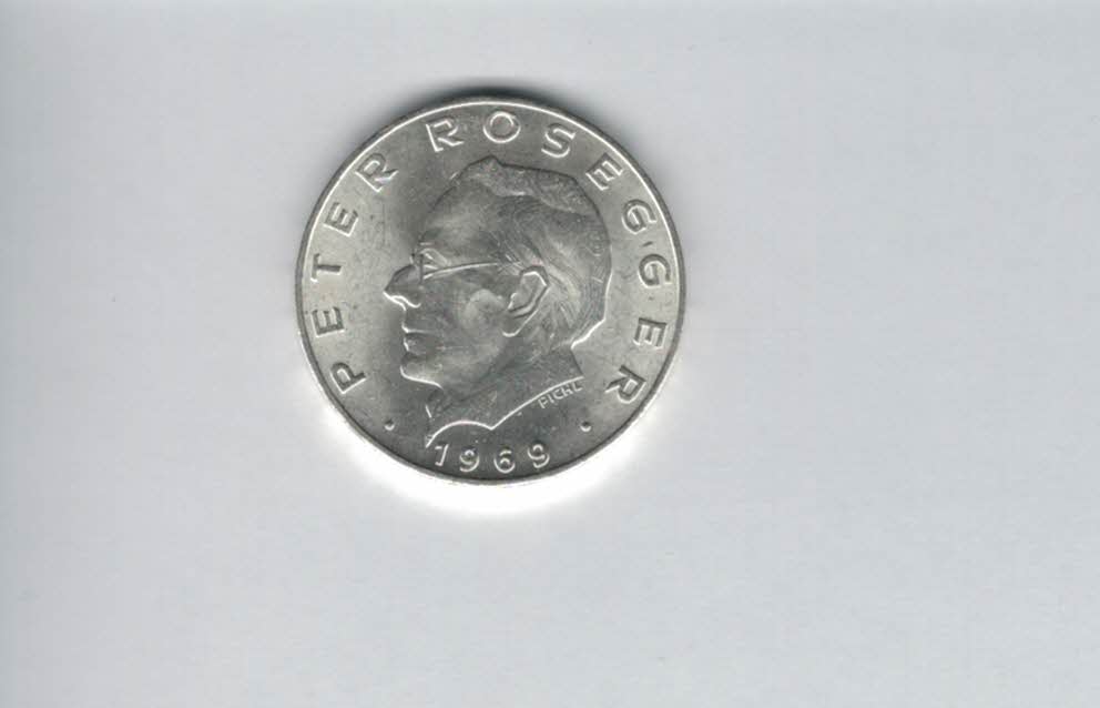  25 Schilling 1969 Peter Rosegger silber 10,4g fein Österreich 2. Rep Spittalgold9800 (4588/15)   