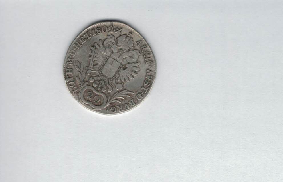  20 Kreuzer 1802 C Ag 6,5g silber Franz II. Österreich Spittalgold9800 (3469)   