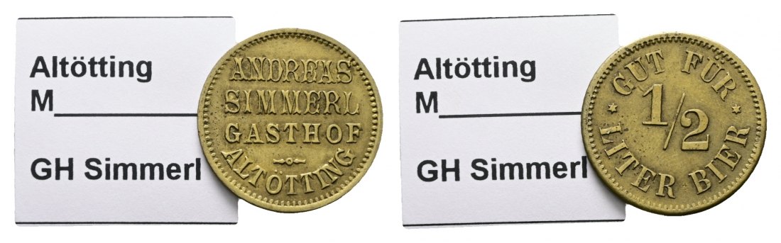  Bayern, Altötting, Andreas Simmerl Gasthof, Biermarke; Menzel 414.1   