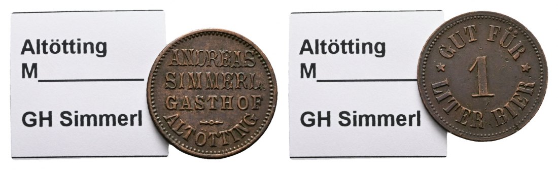  Bayern, Altötting, Andreas Simmerl Gasthof, Biermarke; Menzel 414.2   