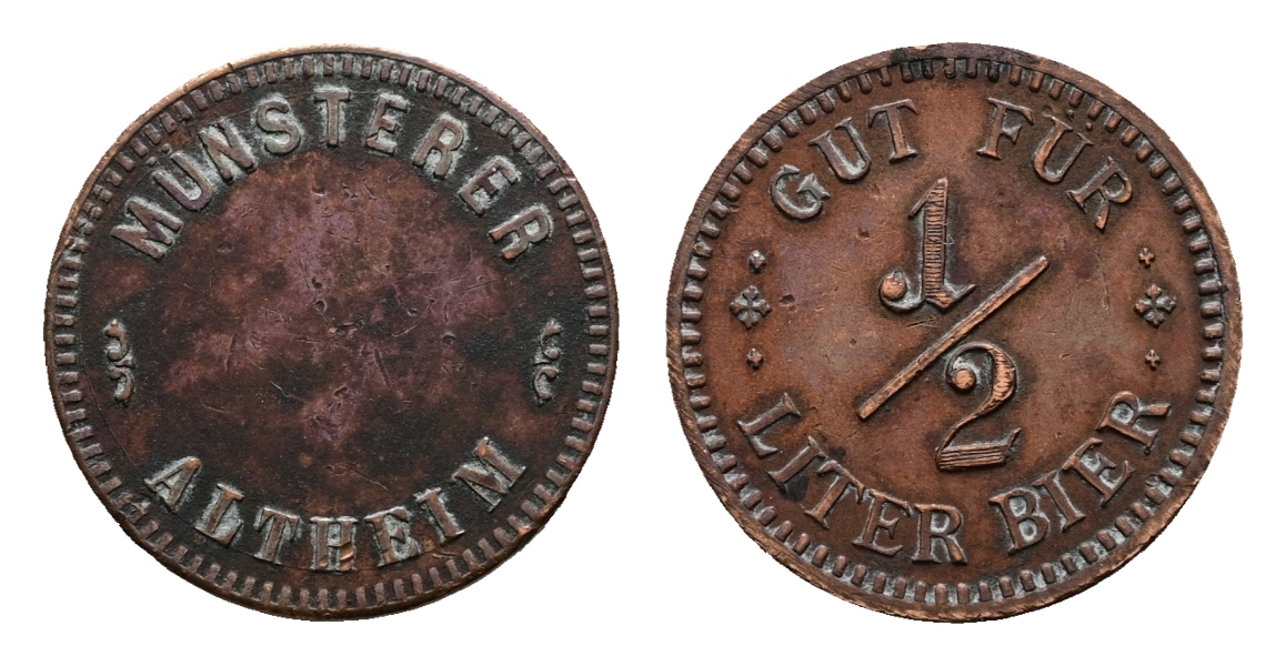  Bayern, Altheim, Münsterer, Biermarke; Menzel -   