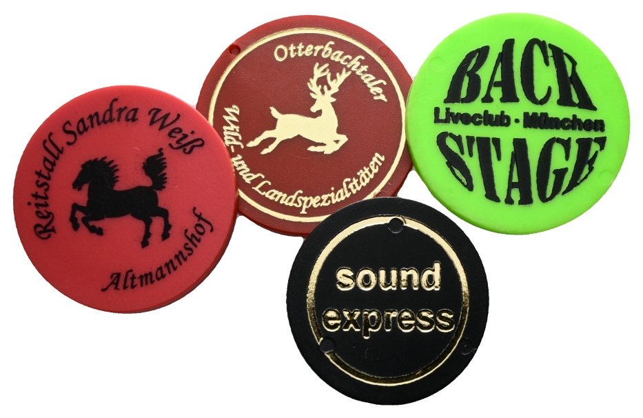  Bayern, Kunststoff Marken (4 Stück)   