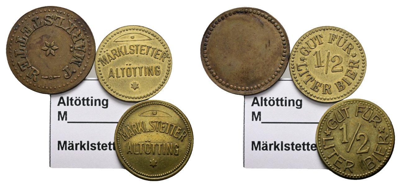  Bayern, Altötting, Märklstetter, Biermrken/Marke (3 Stück); Menzel 423/-   