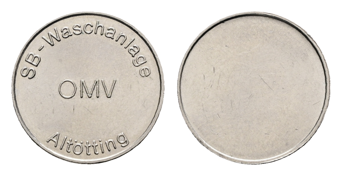  Bayern, Altötting, SB-Waschanlage OMV, Marke; Menzel -   