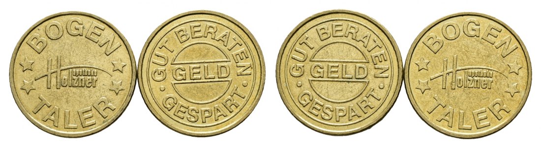  Bayern, Bogen; Holzner Apotheke, Bogentaler (2 Stück); Menzel -   