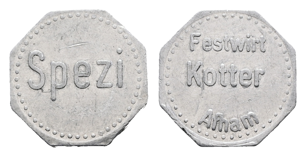  Bayern, Afham, Festwirt Kotter, Spezi, Marke; Menzel-   