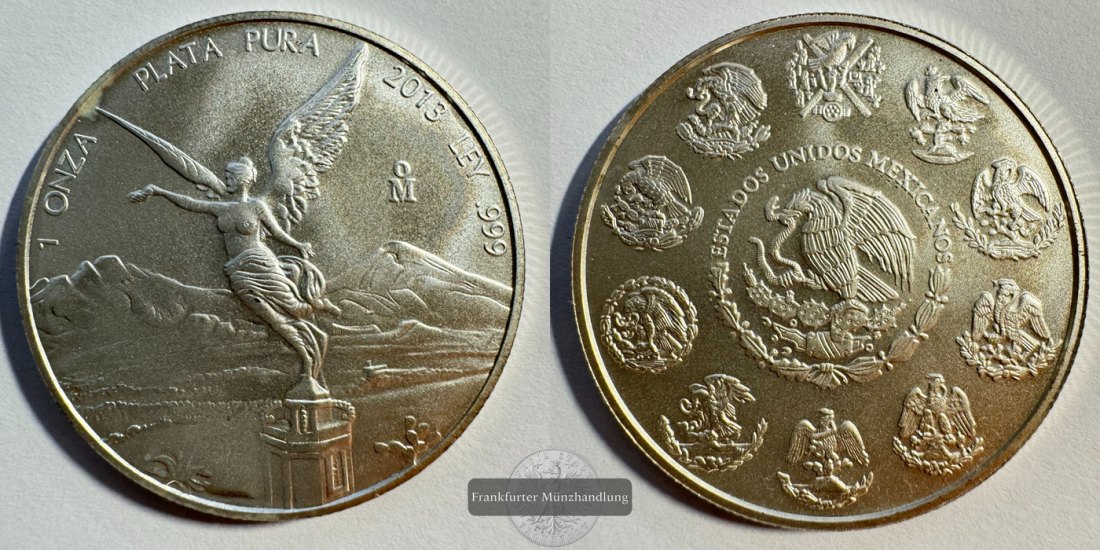  Mexico 1 Onza Libertad Plata Pura 2013 (2000-24) FM-Frankfurt KM#639 Feinsilber: 31,1g   