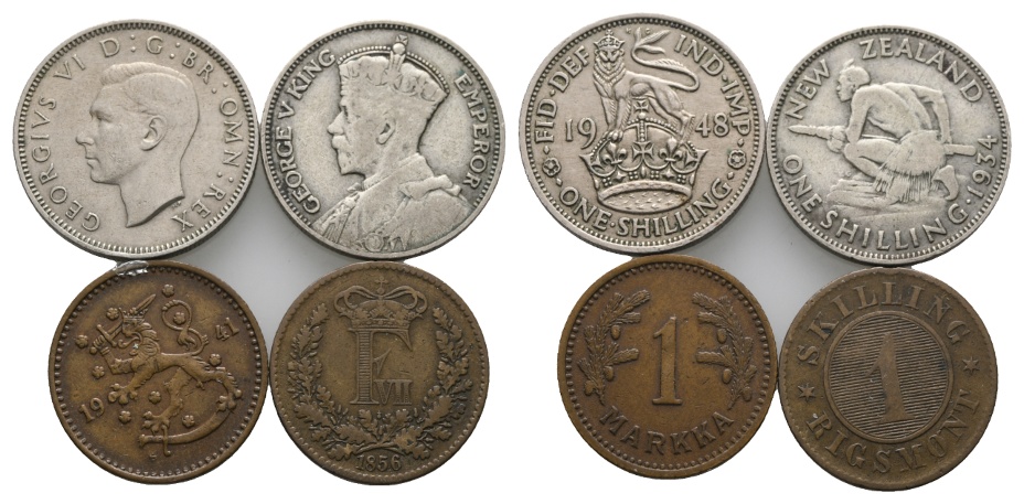  Ausland; Lot Kleinmünzen (4 Stück)   