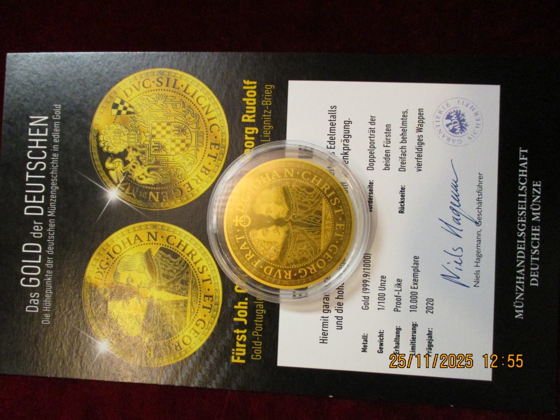  Anlagegold 999,9er Gold Gewicht: 1/100 oz in Gramm: 0,311g /1   