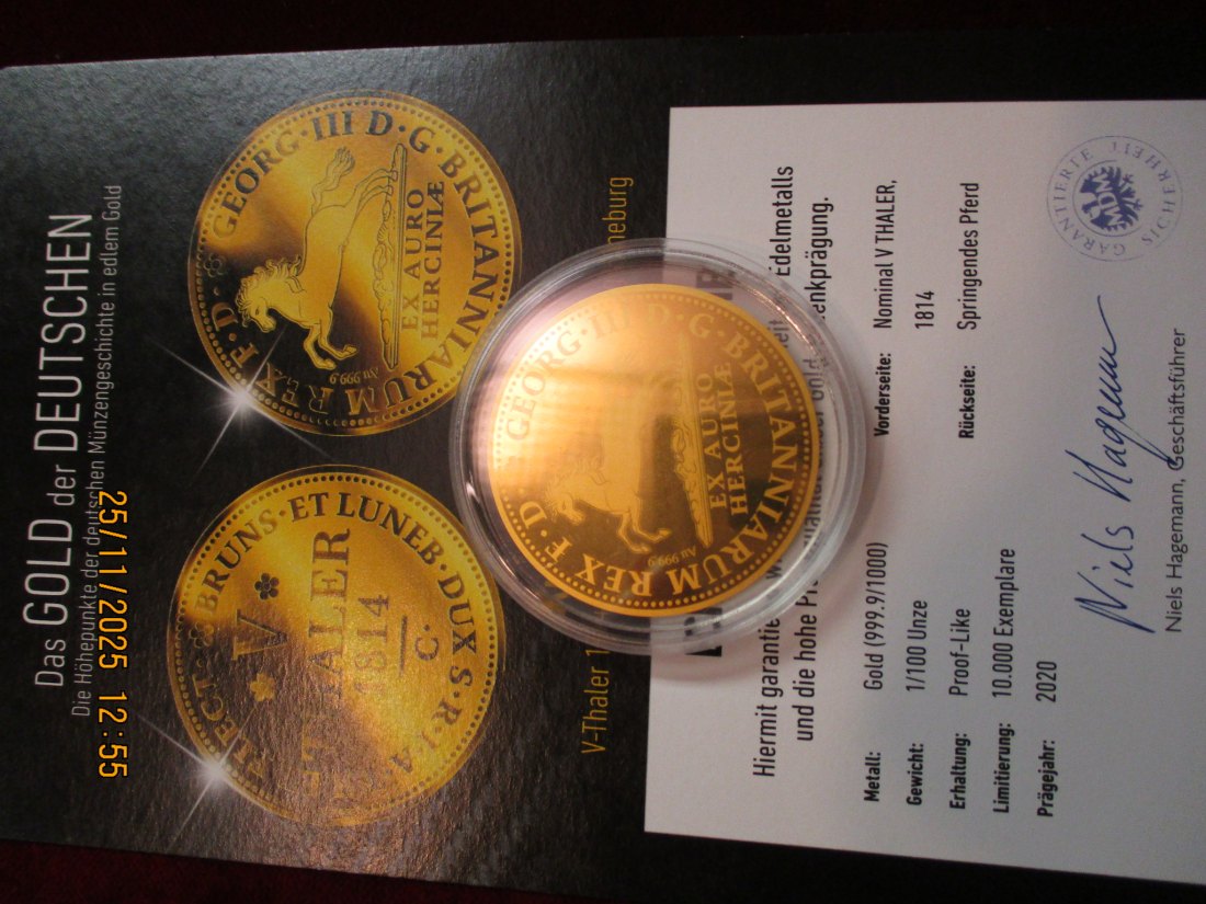  Anlagegold 999,9er Gold Gewicht: 1/100 oz in Gramm: 0,311g /1   