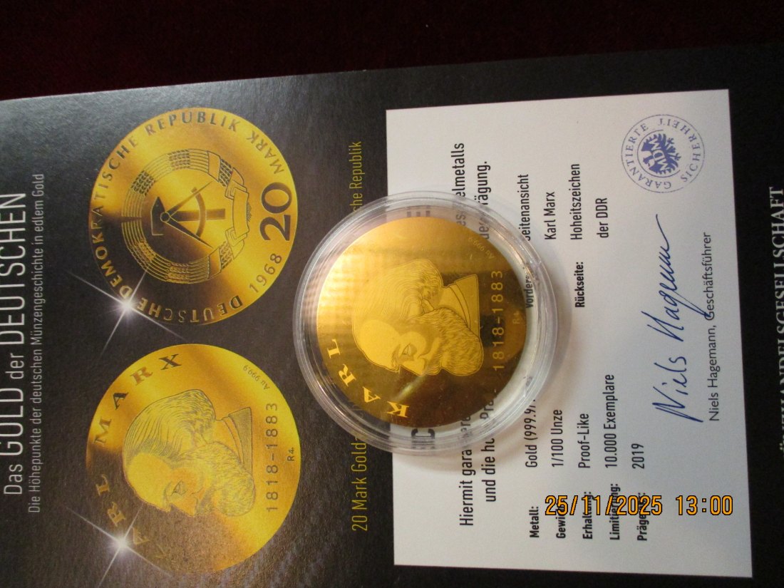  Anlagegold 999,9er Gold Gewicht: 1/100 oz in Gramm: 0,311g /2   