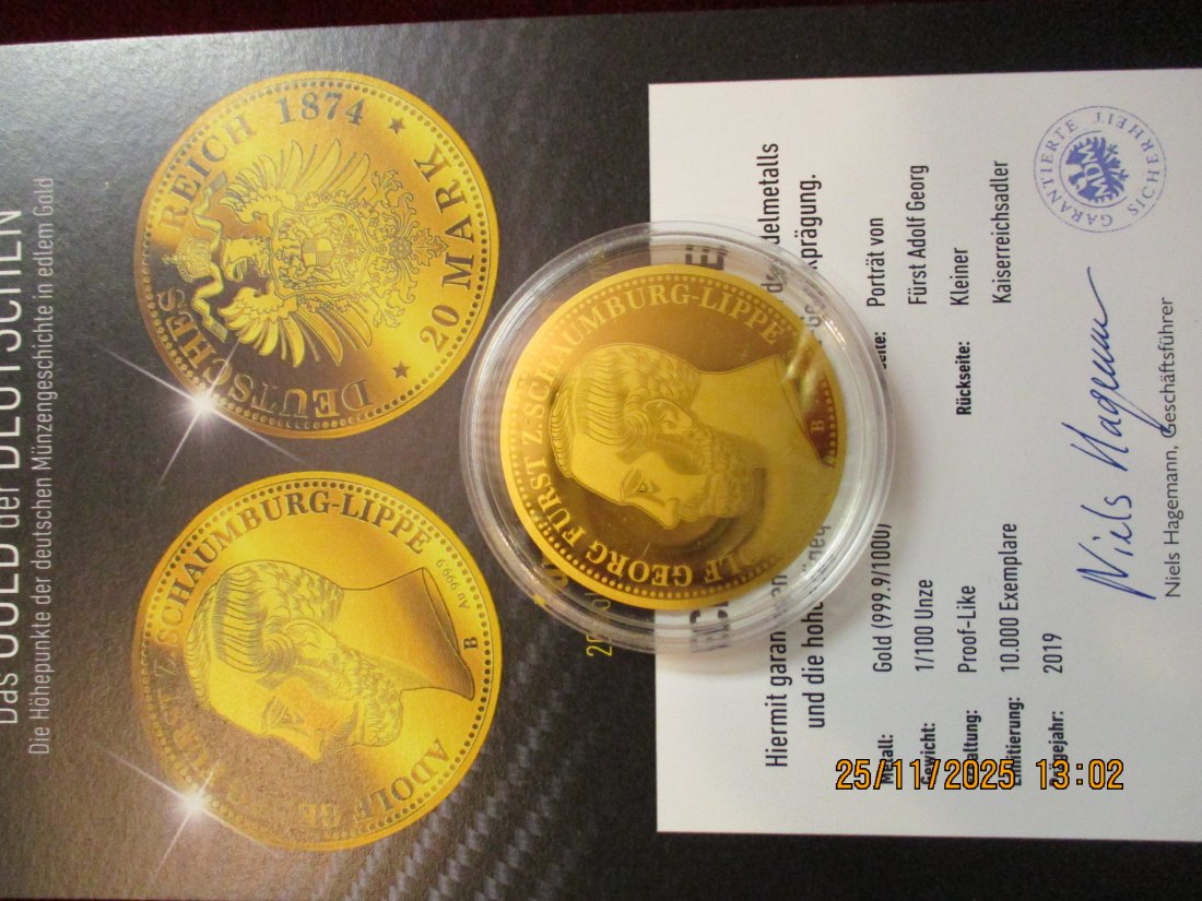  Anlagegold 999,9er Gold Gewicht: 1/100 oz in Gramm: 0,311g /2   