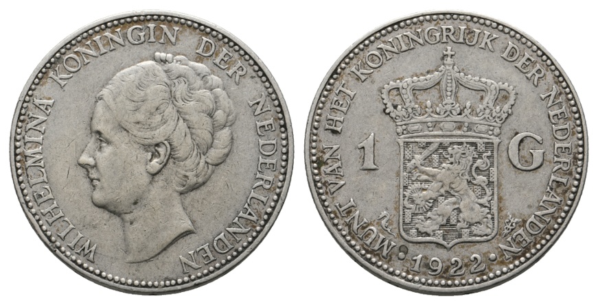  Ausland; Niederlande; 1 Gulden 1922   