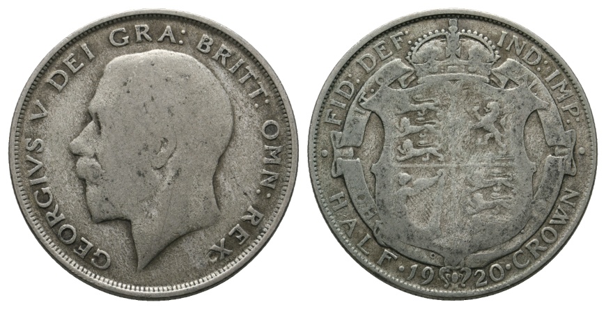  Ausland; Großbritannien; 1/2 Crown 1920   