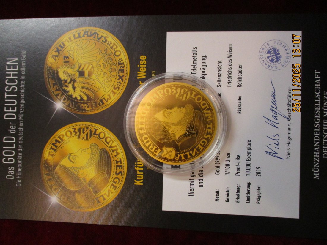  Anlagegold 999,9er Gold Gewicht: 1/100 oz in Gramm: 0,311g /2   