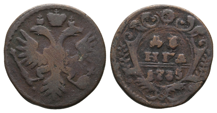  Ausland; Russland; Kleinmünze 1735   