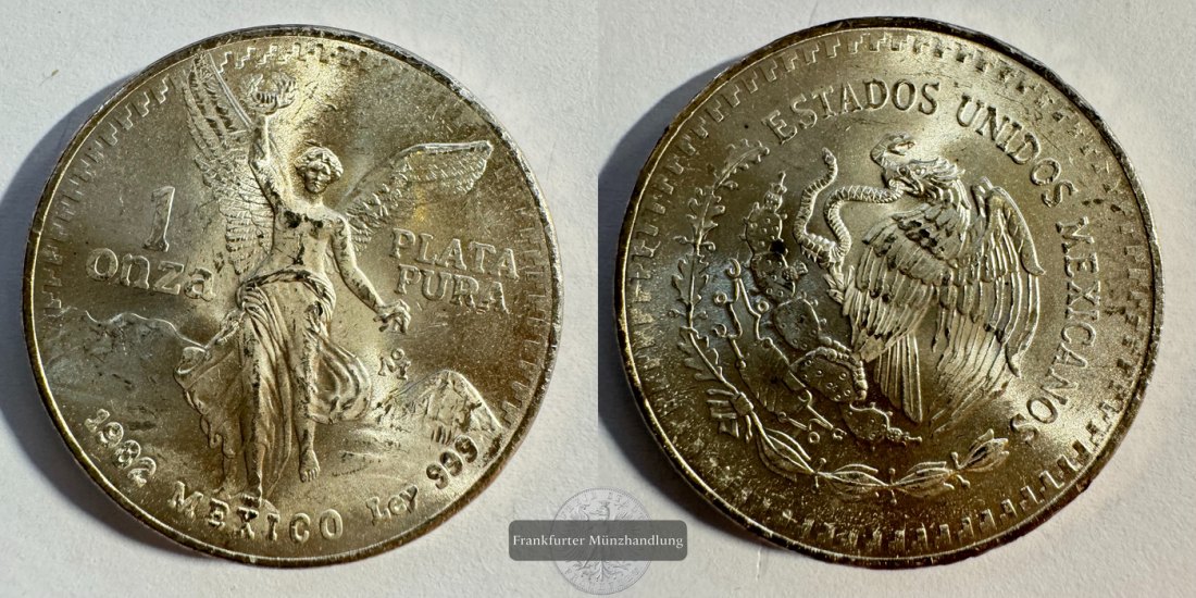  Mexico 1 Onza Libertad Plata Pura 1982 FM-Frankfurt KM#494.1 Feinsilber: 31,1g   