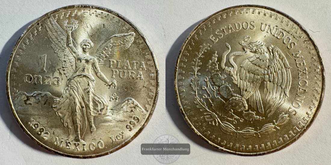  Mexico 1 Onza Libertad Plata Pura 1982 FM-Frankfurt KM#494.1 Feinsilber: 31,1g   