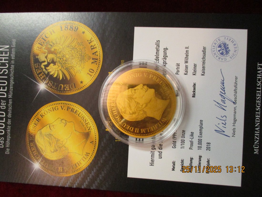  Anlagegold 999,9er Gold Gewicht: 1/100 oz in Gramm: 0,311g /3   