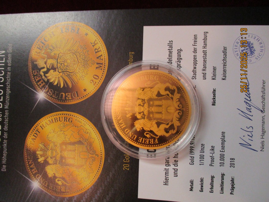  Anlagegold 999,9er Gold Gewicht: 1/100 oz in Gramm: 0,311g /3   