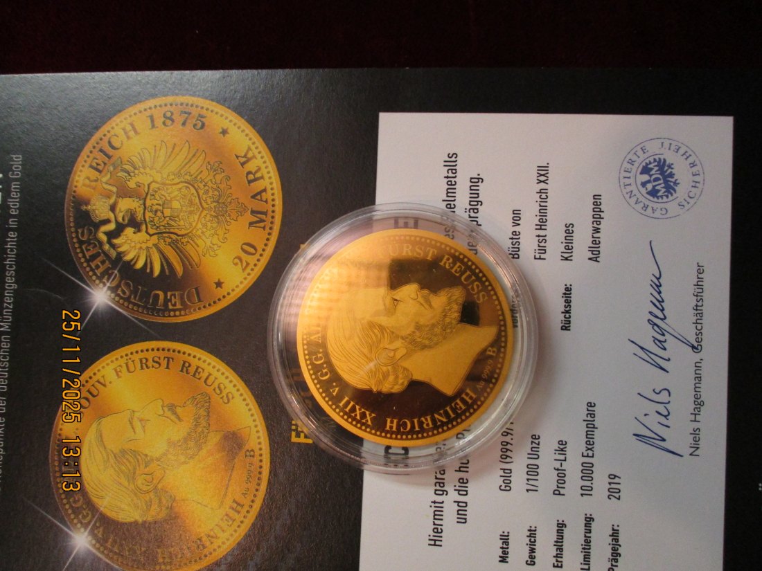  Anlagegold 999,9er Gold Gewicht: 1/100 oz in Gramm: 0,311g /3   