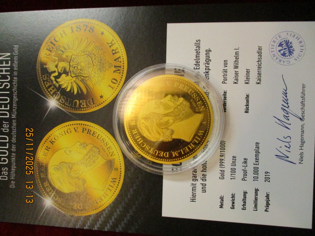 Anlagegold 999,9er Gold Gewicht: 1/100 oz in Gramm: 0,311g /3   