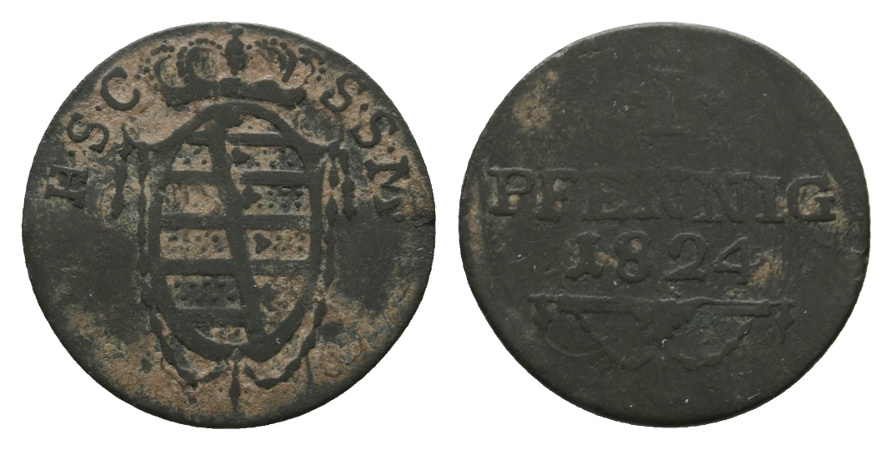  Altdeutschland; Kleinmünze 1824   