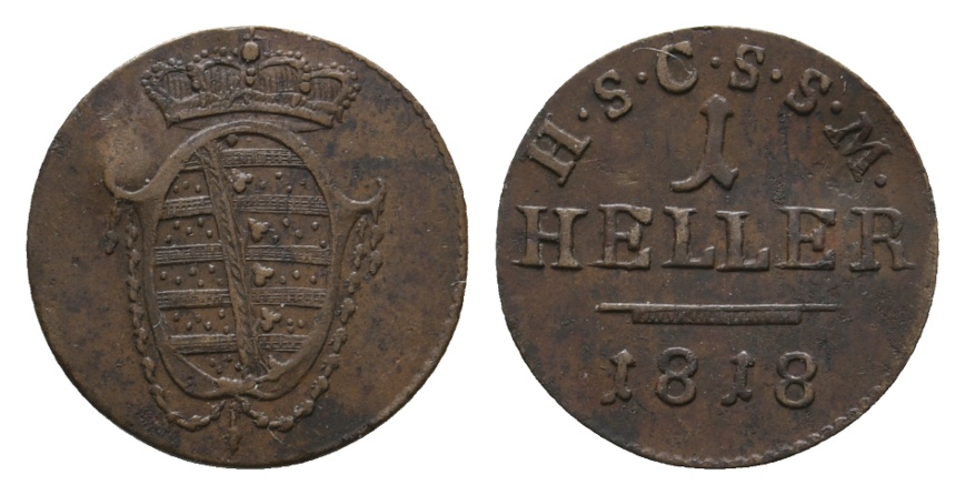  Altdeutschland; Kleinmünze 1818   